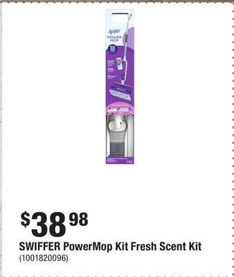 Home Depot Swiffer powermop kit fresh scent kit offer