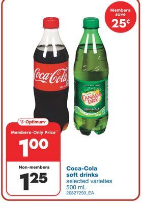 Wholesale Club Coca-cola soft drinks, 500 ml offer