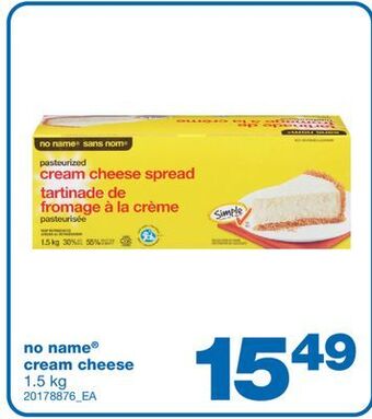 Wholesale Club No name cream cheese, 1.5 kg offer