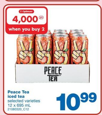 Wholesale Club Peace tea iced tea, 12 x 695 ml offer