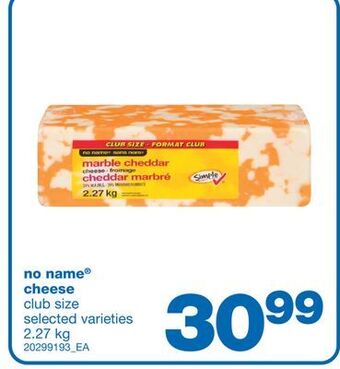 Wholesale Club No name cheese, 2.27 kg offer