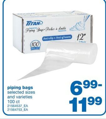 Wholesale Club Piping bags, 100 ct offer