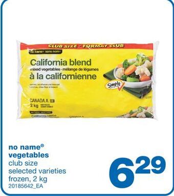Wholesale Club No name vegetables, 2 kg offer