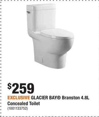 Home Depot Exclusive glacier bay branston 4.8l concealed toilet offer