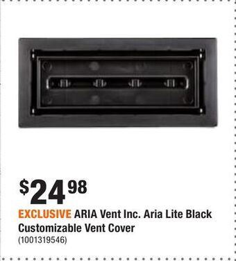 Home Depot Exclusive aria vent inc. aria lite black customizable vent cover offer
