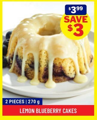 M & M Food Market Lemon blueberry cakes offer