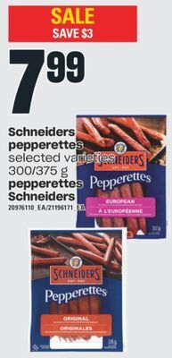 Valu-mart Pepperettes schneiders, 300/375 g offer