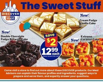 M & M Food Market Double chocolate fudge brownie cake offer