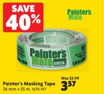 Home Hardware Painter's masking tape offer