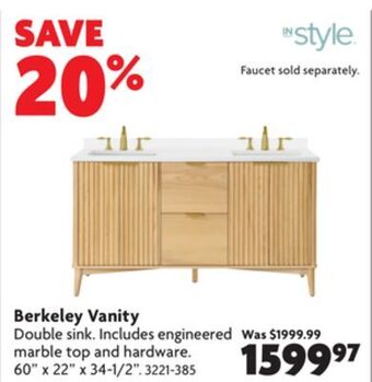 Home Hardware Berkeley vanity offer