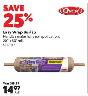 Home Hardware Easy wrap burlap offer