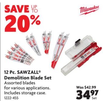 Home Hardware 12 pc. sawzall demolition blade set offer