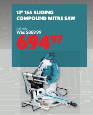 Home Hardware 12 15a sliding compound mitre saw offer