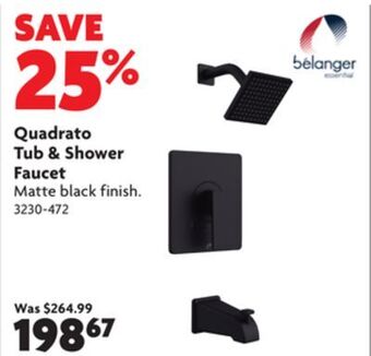 Home Hardware Quadrato tub & shower faucet offer