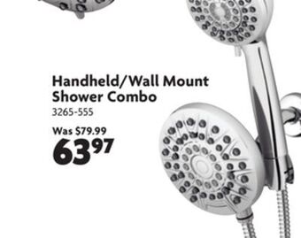 Home Hardware Handheld/wall mount shower combo offer