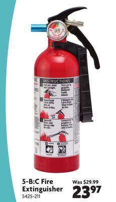 Home Hardware 5-b:c fire extinguisher offer