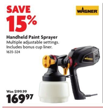 Home Hardware Handheld paint sprayer offer