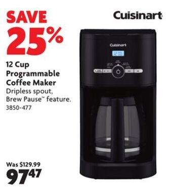 Home Hardware 12 cup programmable coffee maker offer