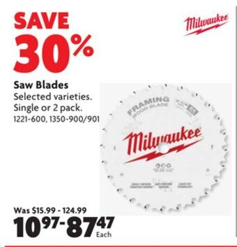 Home Hardware Saw blades offer