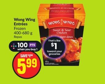 FreshCo Wong wing entrees frozen 400-680 g offer