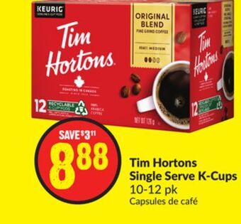 FreshCo Tim hortons single serve k cups 10-12 pk offer