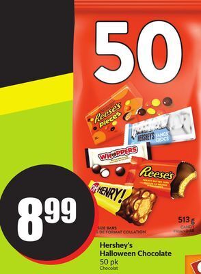 FreshCo Hershey's halloween chocolate 50 pk offer