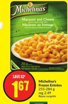FreshCo Michelina's frozen entrees 255-284 g offer