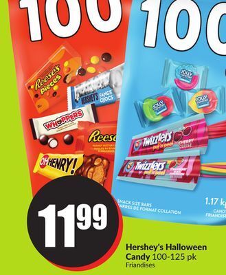 FreshCo Hershey's halloween candy 100-125 pk offer