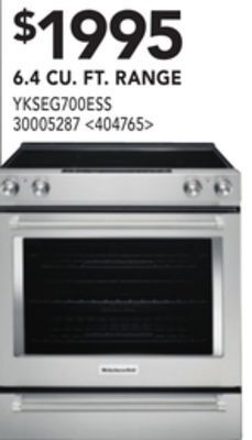 RONA Kitchenaid 6.4 cu. ft. range offer