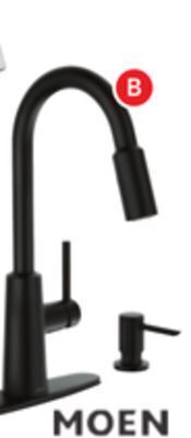 RONA Nori pull-down kitchen faucets matte black finish offer