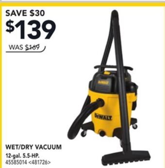 RONA Dewalt wet/dry vacuum offer