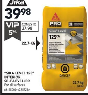 RONA Sika level 125 interior self-leveller offer