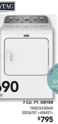 RONA Maytag 7 cu.ft dryer offer