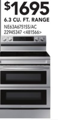 RONA Samsung 6.3 cu. ft. range offer