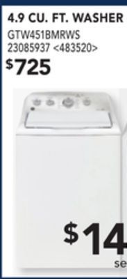 RONA Ge 4.9 cu.ft. washer offer