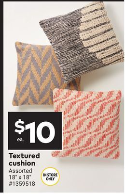 Giant Tiger Textured cushion offer