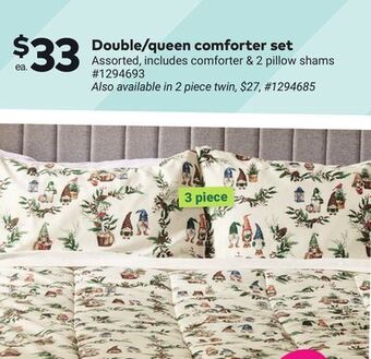 Giant Tiger Double/queen comforter set offer
