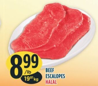 Marché Adonis Beef escalopes halal offer