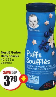 Chalo FreshCo Nestlé gerber baby snacks 42-155 g offer