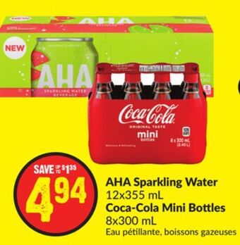 Chalo FreshCo Aha sparkling water 12x355 ml coca-cola mini bottles 8x300 ml offer