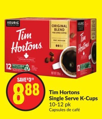 Chalo FreshCo Tim hortons single serve k-cups 10-12 pk offer