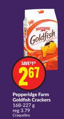 Chalo FreshCo Pepperidge farm goldfish crackers 168-227 g offer