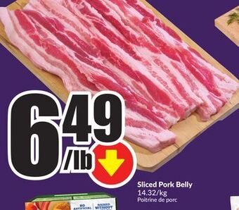 Chalo FreshCo Sliced pork belly 14.32/kg offer