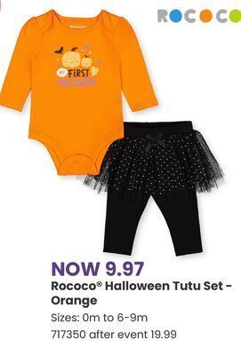 Babies 'R' Us Rococo halloween tutu set - orange offer