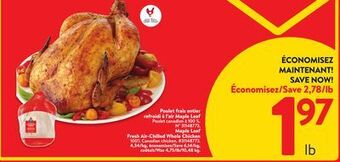 Walmart Maple leaf fresh air-chilled whole chicken offer