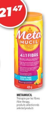 Familiprix Metamucil fibre therapy, selected products offer
