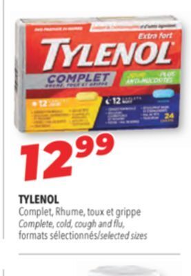 Familiprix Tylenol complete, cold, cough and flu offer