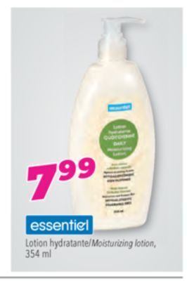 Familiprix Essential lotion moisturizing offer