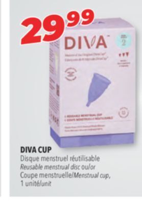 Familiprix Diva cup reusable menstrual disc or coupe menstrual cup offer