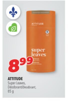 Familiprix Attitude super leaves deodorant offer